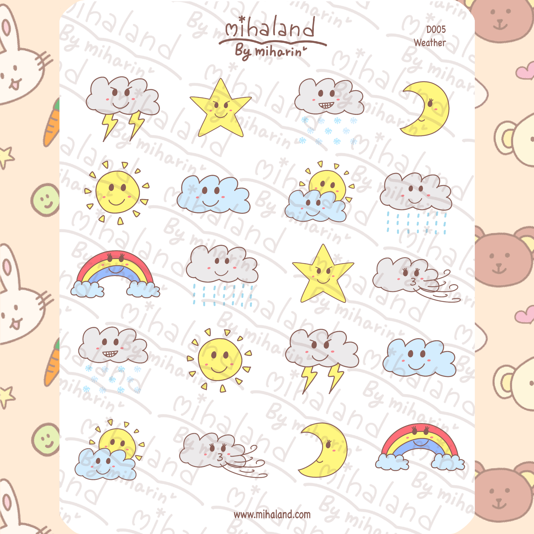 Weather Planner Stickers (D005) - mihaland