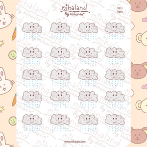 Rainy Planner Stickers (D011) - mihaland