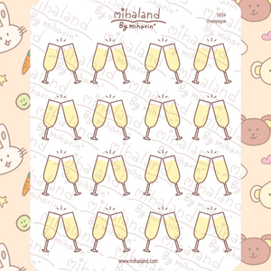Champagne Planner Stickers (D036) - mihaland