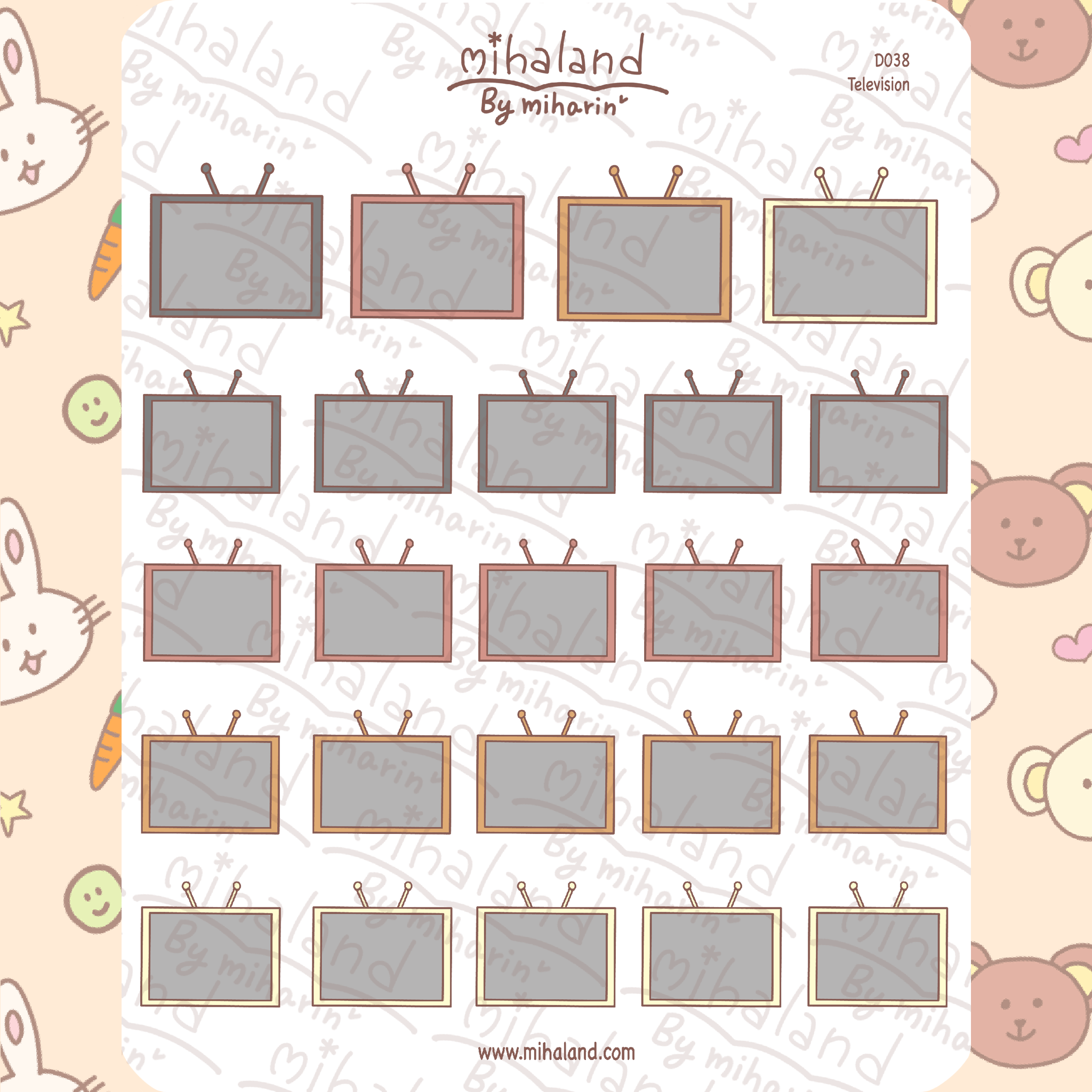 Television Planner Stickers (D038) - mihaland