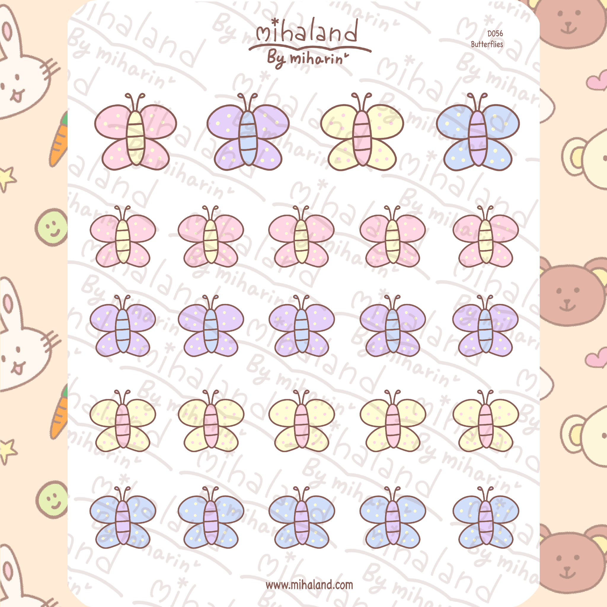 Butterflies Planner Stickers (D056) - mihaland