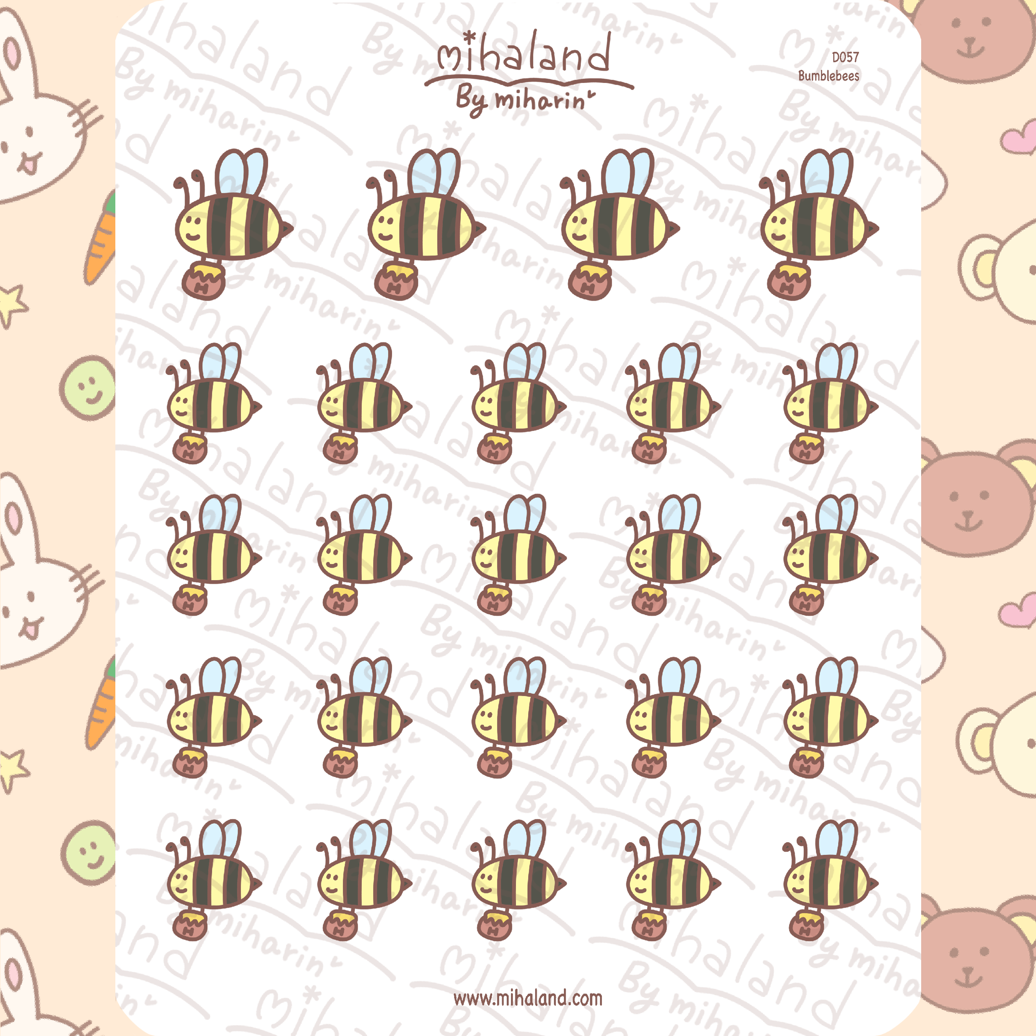 Bumblebees Planner Stickers (D057) - mihaland