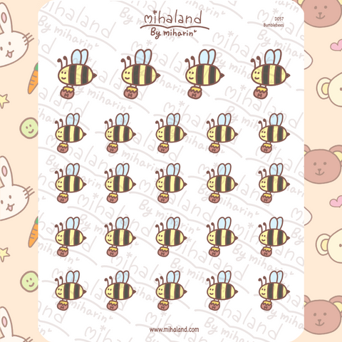Bumblebees Planner Stickers (D057) - mihaland