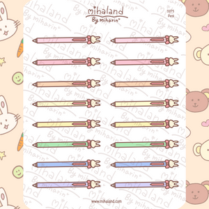 Pens Planner Stickers (D075) - mihaland