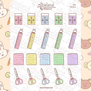 Stationery Planner Stickers (D078) - mihaland