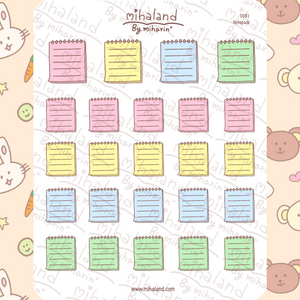Notepads Planner Stickers (D081) - mihaland
