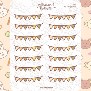 Fall Bunting Banners Planner Stickers (D092)