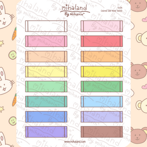 Colored Idol Wota Towels Planner Stickers (D106)