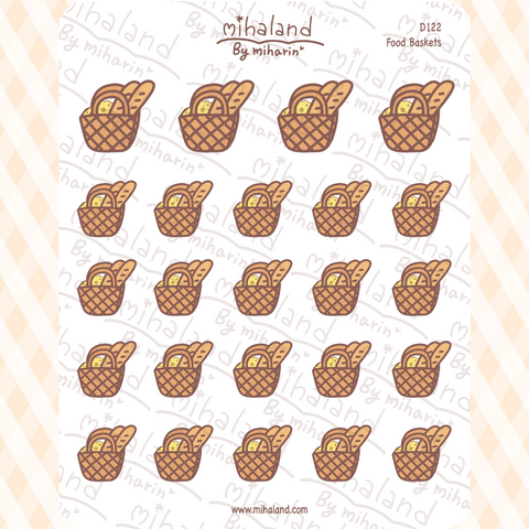 Food Baskets Planner Stickers (D122)