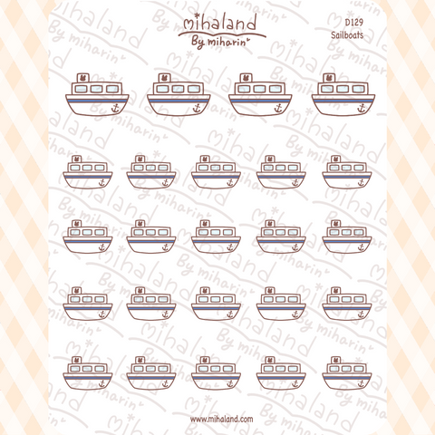 Sailboats Planner Stickers (D129)