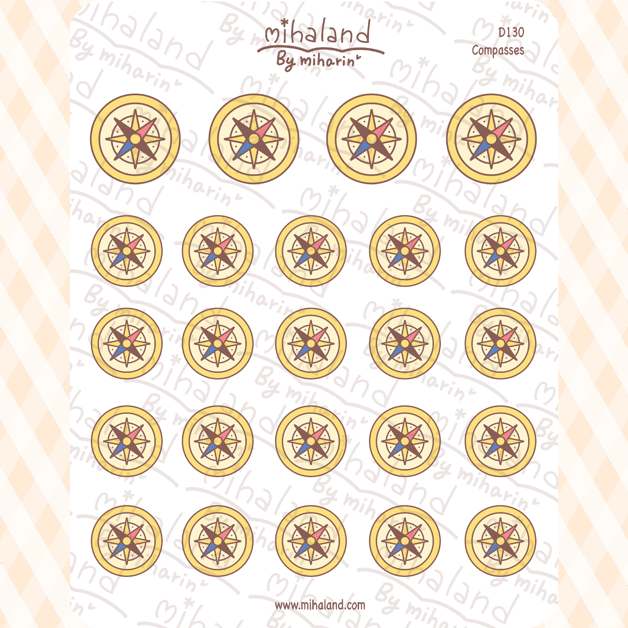 Compasses Planner Stickers (D130)