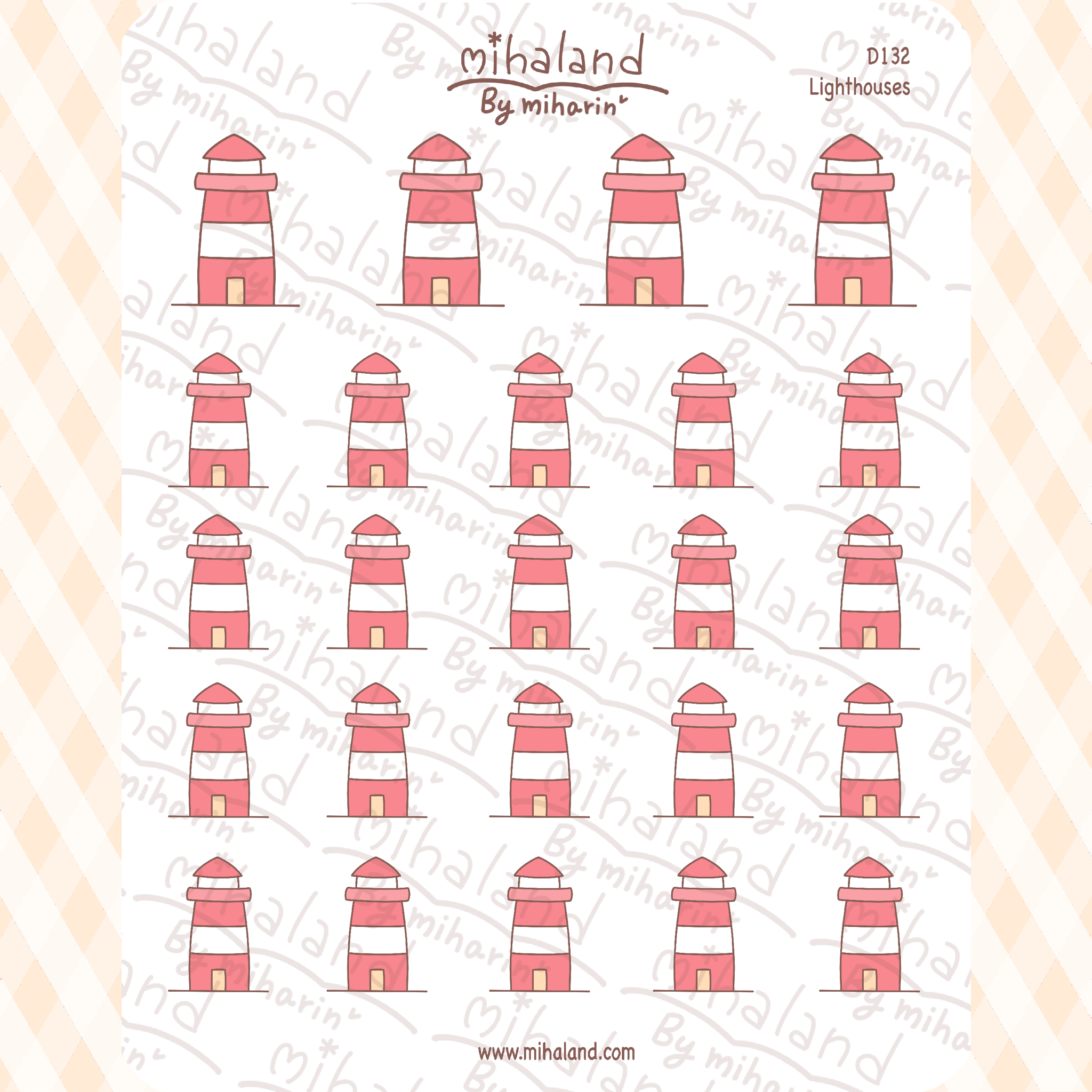 Lighthouses Planner Stickers (D132)