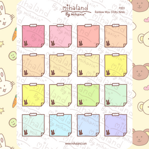 Rainbow Miyu Sticky Notes Planner Stickers (F003) - mihaland