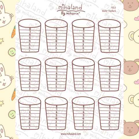 Water Trackers Planner Stickers (F013) - mihaland