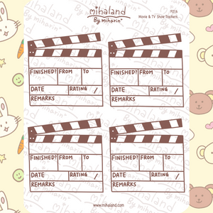 Movie & TV Show Trackers Planner Stickers (F016) - mihaland