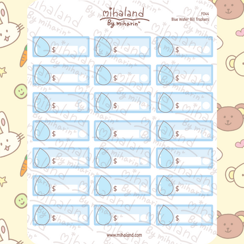 Blue Water Trackers Planner Stickers (F044)