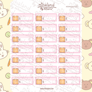 Pink Gift Expenses Trackers Planner Stickers (F131)