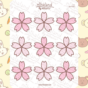 Sakura Notes Planner Stickers (F166)