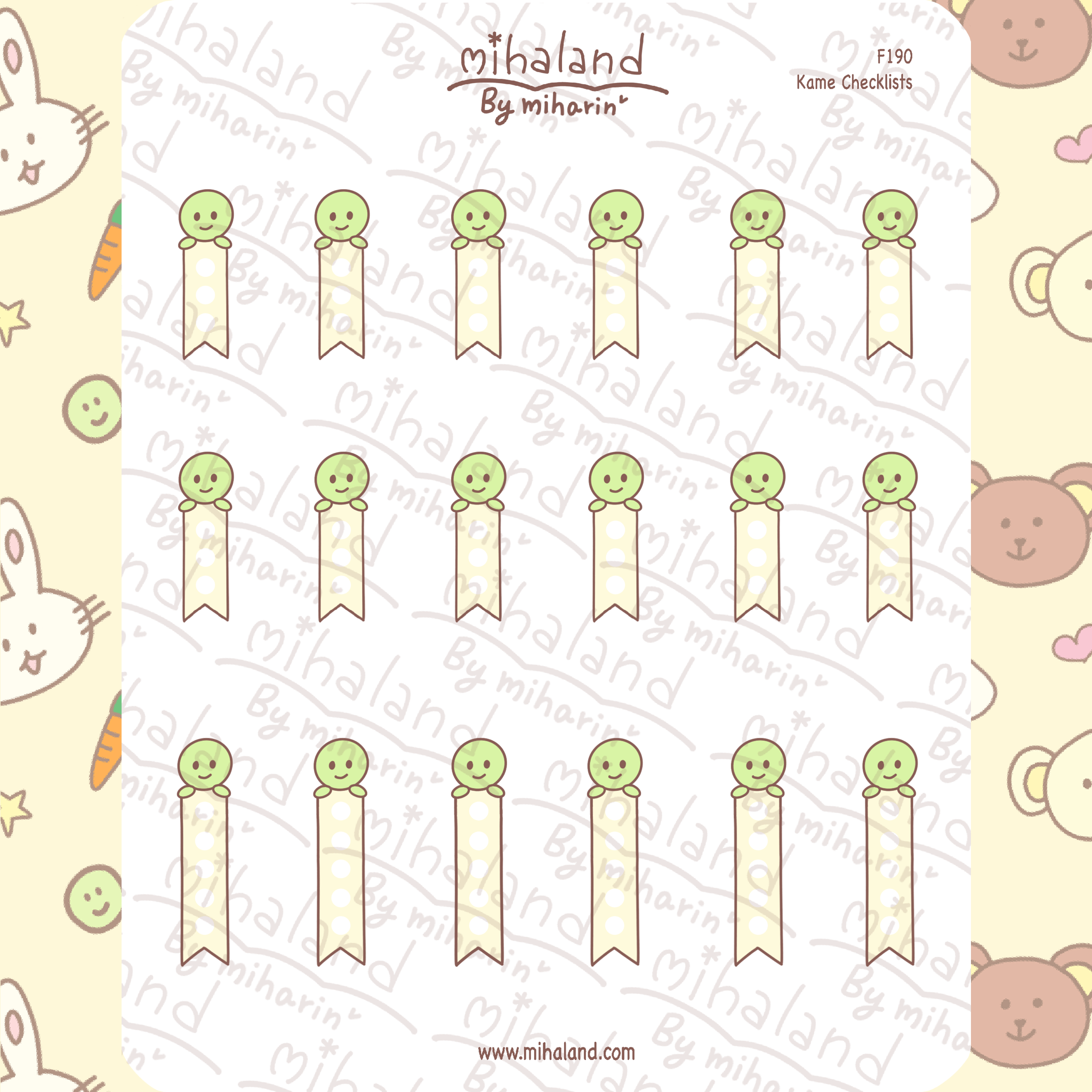 Kame Checklists Planner Stickers (F190)