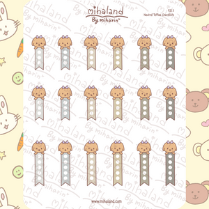 Neutral Toffee Checklists Planner Stickers (F213)