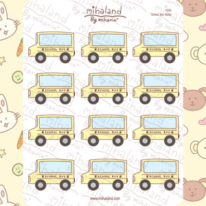 School Bus Notes Planner Stickers (F240)