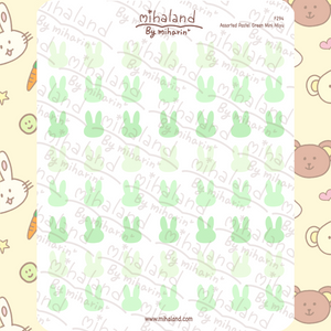 Assorted Pastel Green Mini Miyu Planner Stickers (F294)