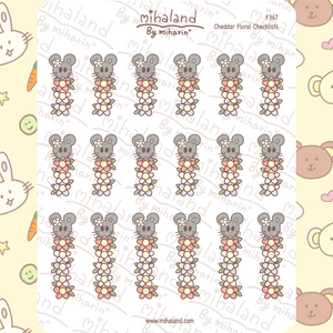 Cheddar Floral Checklists Planner Stickers (F367)