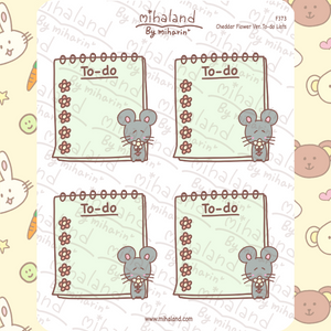 Cheddar Flower Ver. To-do Lists Planner Stickers (F373)