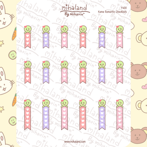Kame Romantic Checklists Planner Stickers (F400)