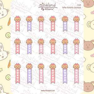Toffee Romantic Checklists Planner Stickers (F405)