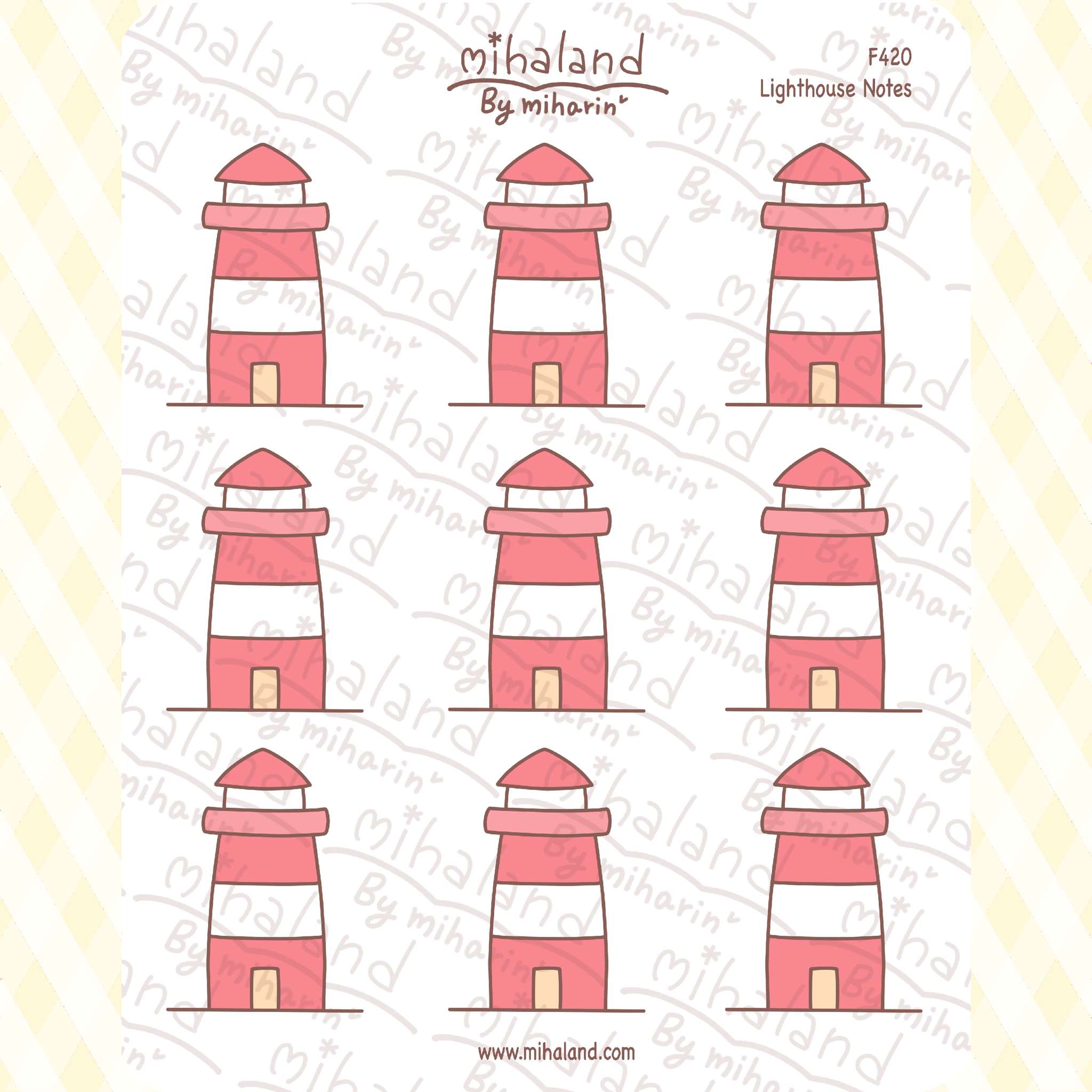 Lighthouse Notes Planner Stickers (F420)