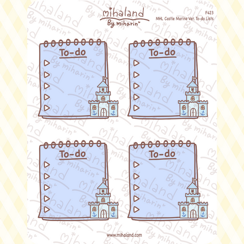 MHL Castle Marine Ver. To-do Lists Planner Stickers (F423)