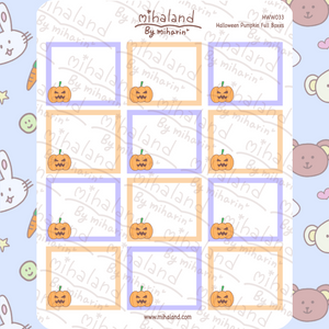 Halloween Pumpkin Full Boxes for Hobonichi Weeks Planner Stickers (HWW033)