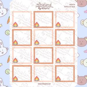 Bonfire Full Boxes for Hobonichi Weeks Planner Stickers (HWW036)