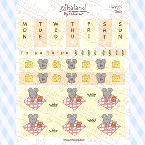 Picnic Hobonichi Weeks Mini Kit Planner Stickers (HWW055)