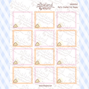 Party Cracker Full Boxes for Hobonichi Weeks Planner Stickers (HWW062)