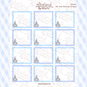 MHL Castle Marine Ver. Full Boxes for Hobonichi Weeks Planner Stickers (HWW063)