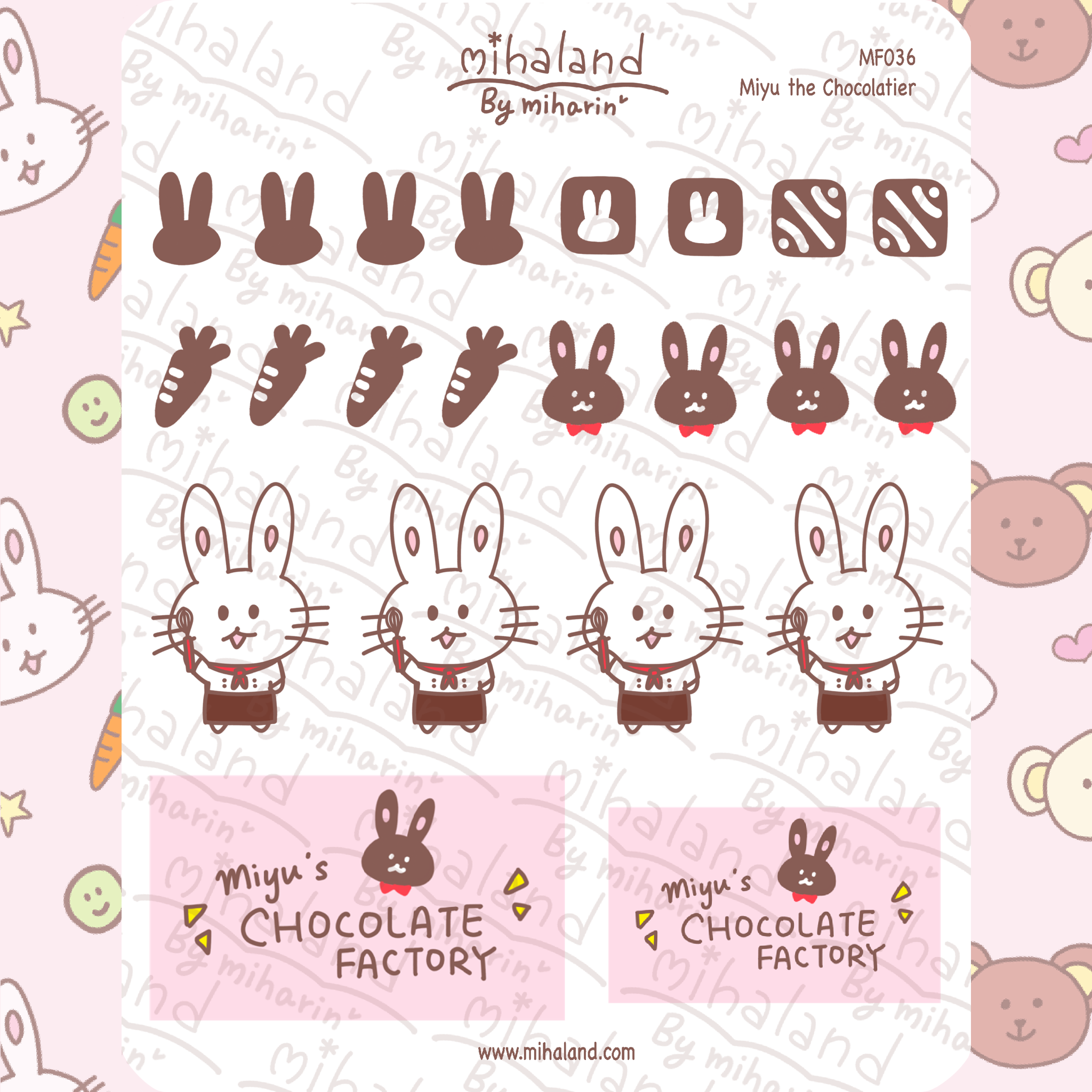 Miyu the Chocolatier Planner Stickers (MF036) - mihaland