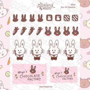 Miyu the Chocolatier Planner Stickers (MF036) - mihaland