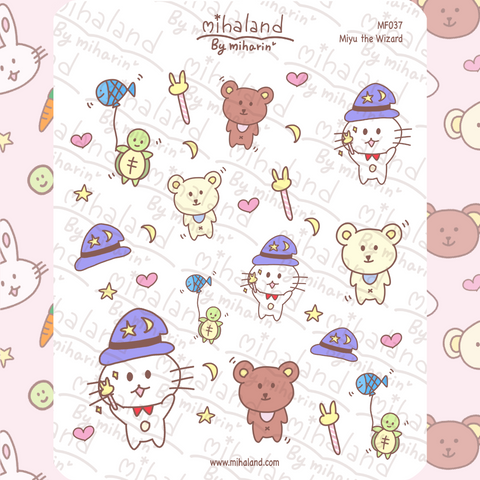 Miyu the Wizard Planner Stickers (MF037) - mihaland