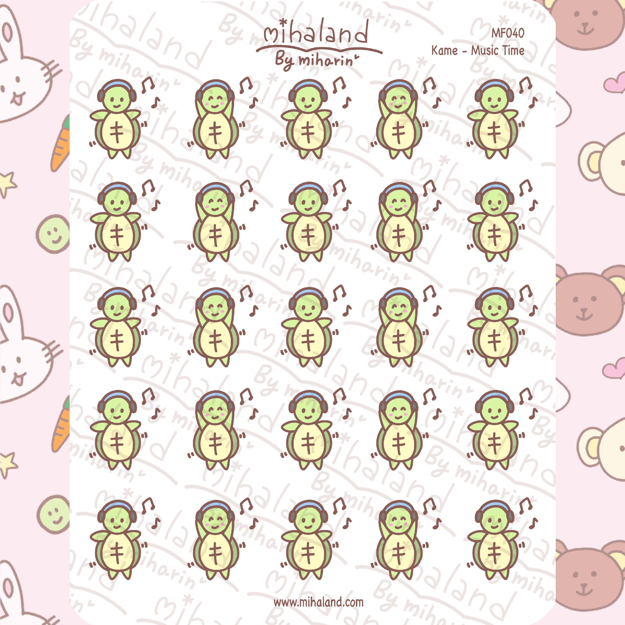 Kame - Music Time Planner Stickers (MF040) - mihaland