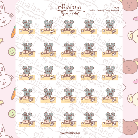 Cheddar - Working/Doing Homework Planner Stickers (MF048) - mihaland