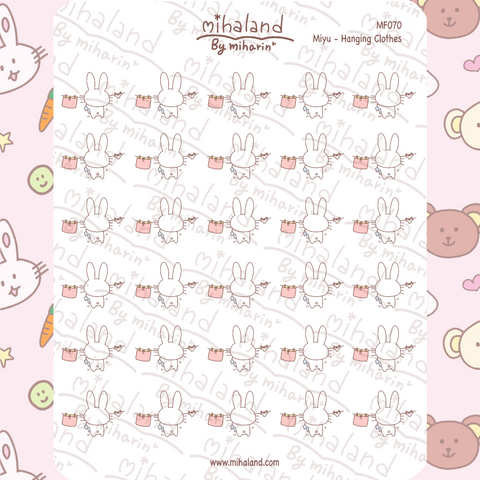 Miyu - Hanging clothes Planner Stickers (MF070)