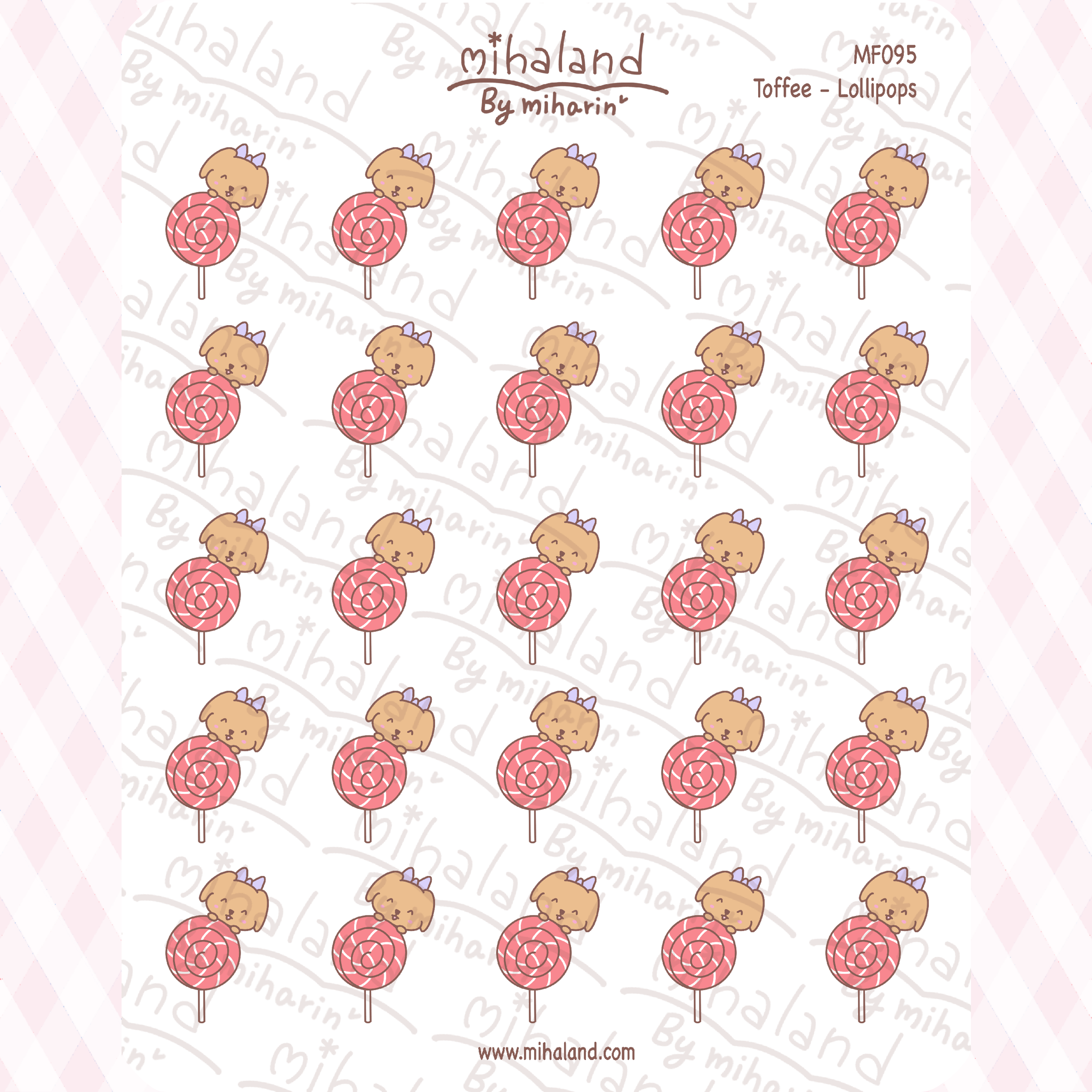 Toffee - Lollipops Planner Stickers (MF095)