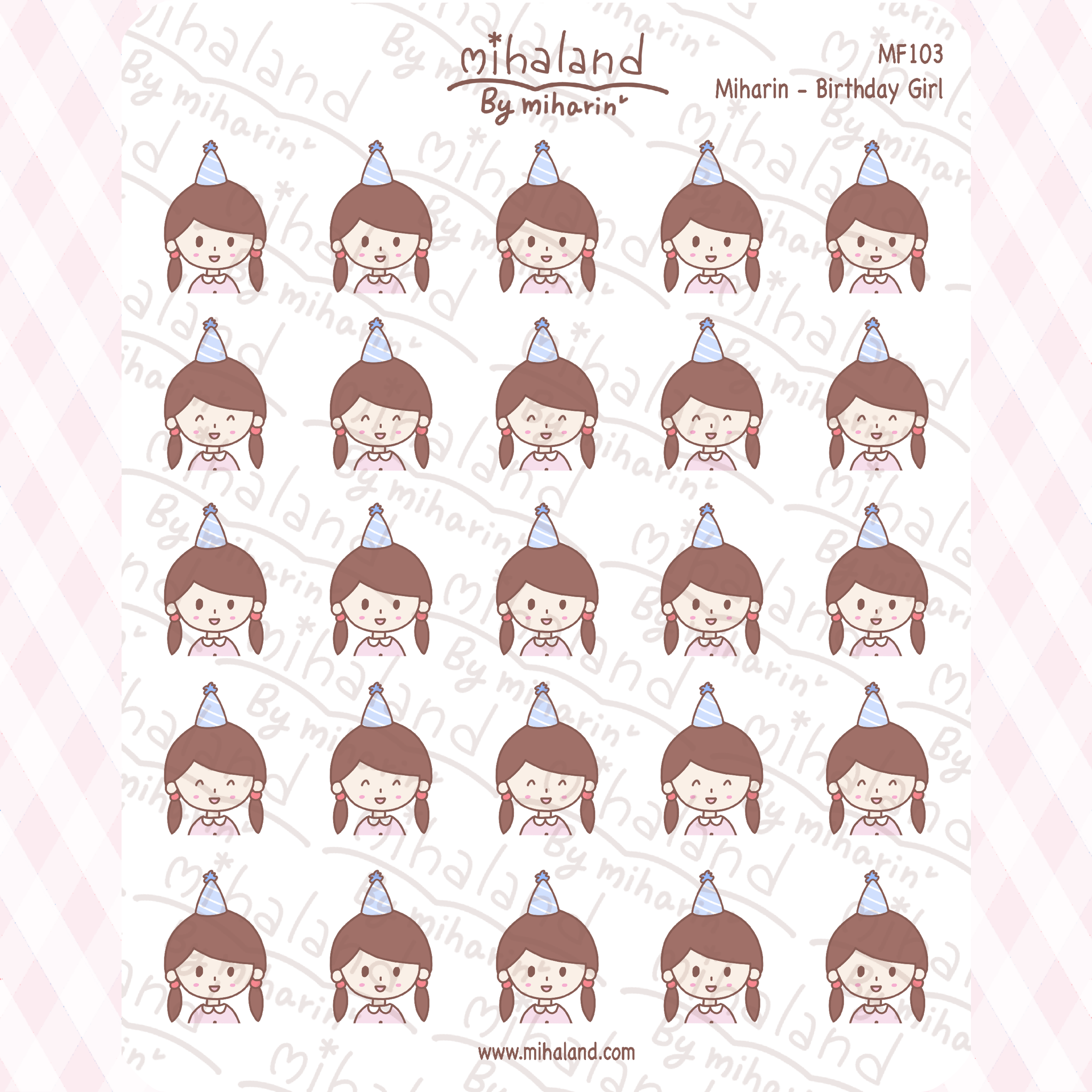 Miharin - Birthday Girl Planner Stickers (MF103)