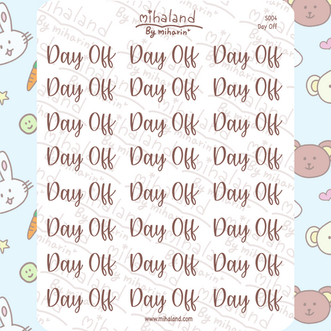 Day Off Script Planner Stickers (S004) - mihaland