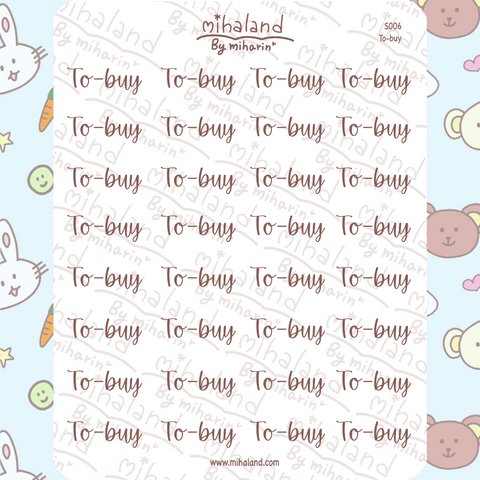 To-buy Script Planner Stickers (S006) - mihaland