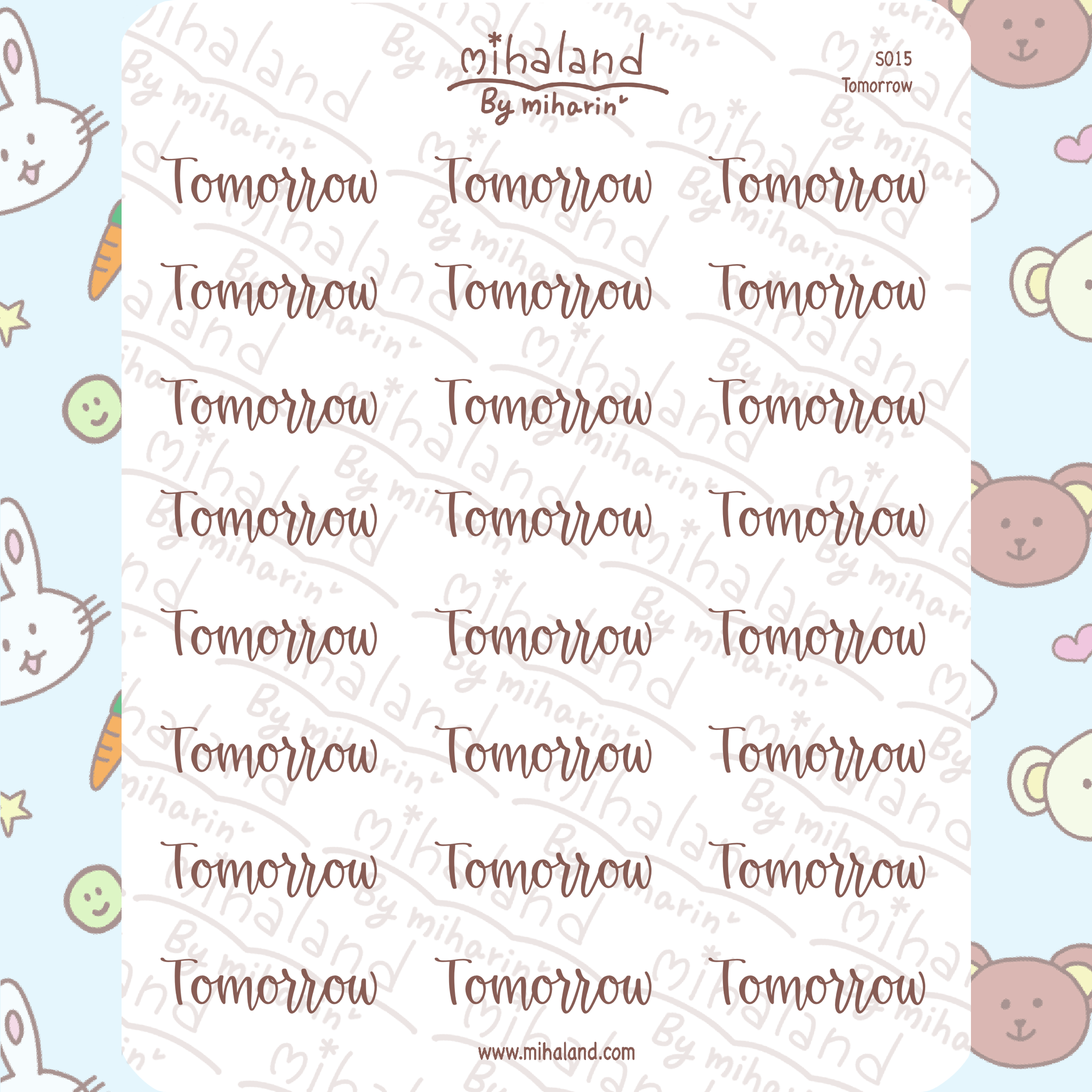 Tomorrow Script Planner Stickers (S015) - mihaland