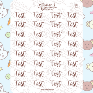 Test Script Planner Stickers (S021) - mihaland