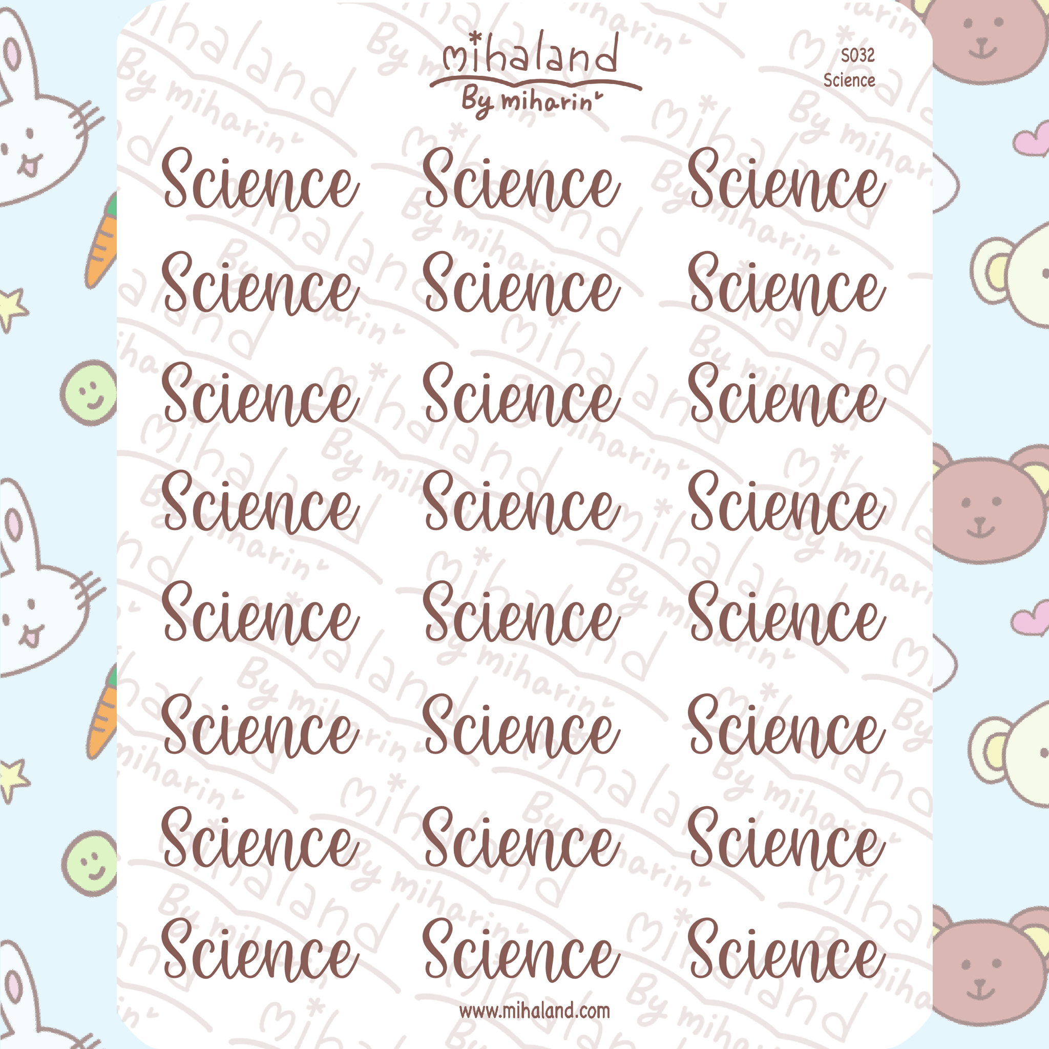 Science Script Planner Stickers (S032)